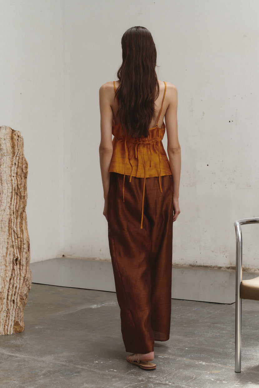 Datura Amber Dupion Scrunchie Top