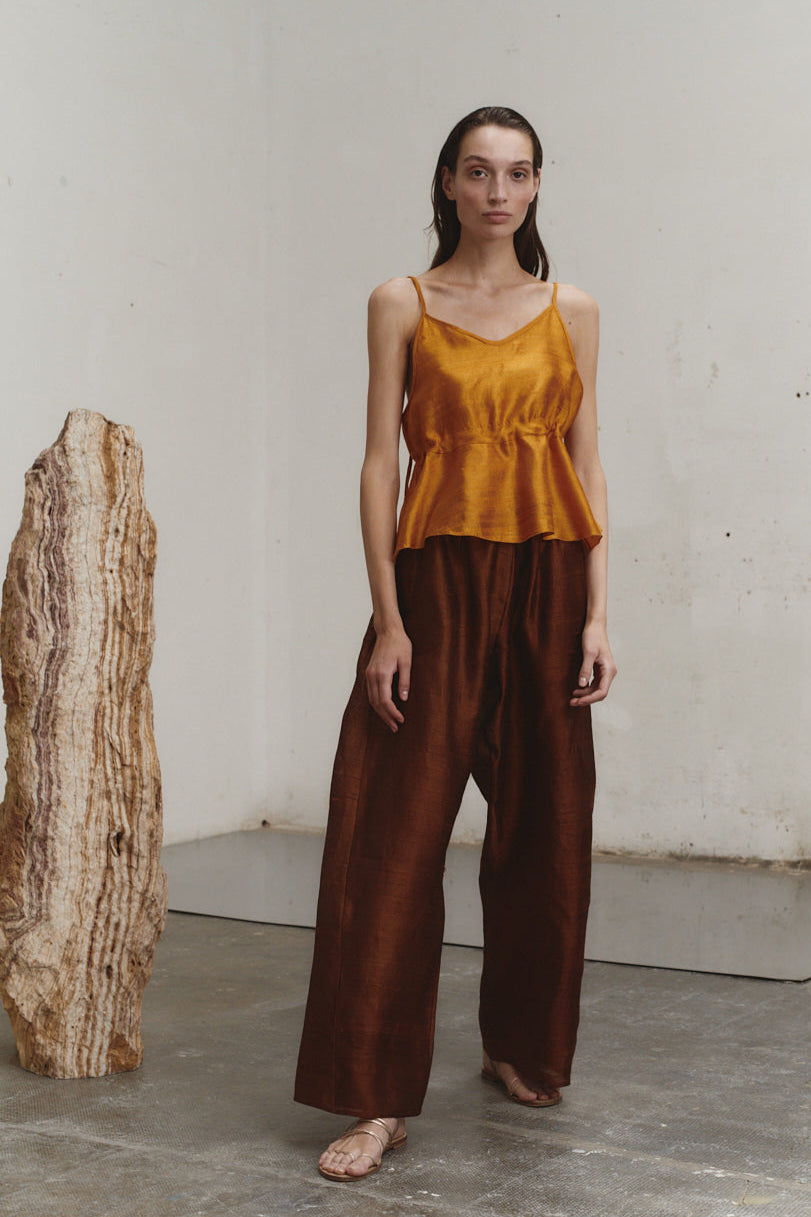Datura Amber Dupion Scrunchie Top