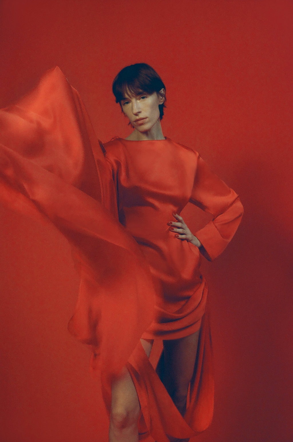 Luisa et La Luna Anais Draped Dress - Rouge