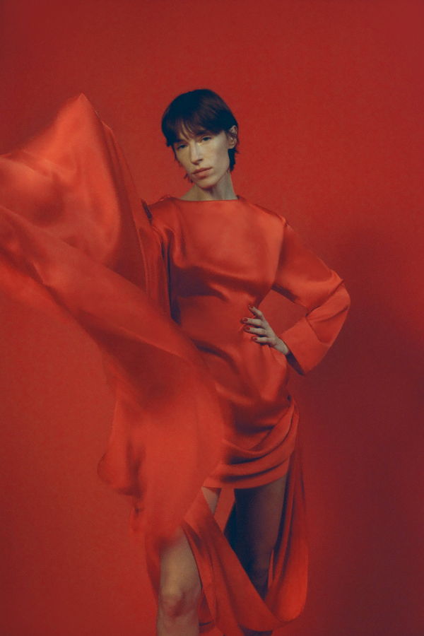 Luisa et La Luna Anais Draped Dress - Rouge