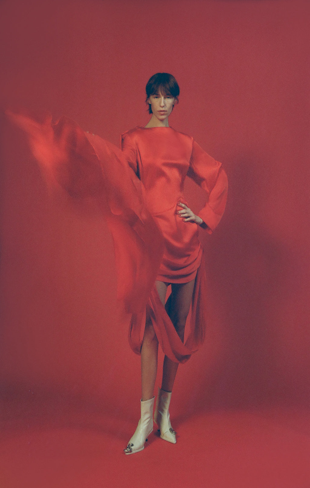 Luisa et La Luna Anais Draped Dress - Rouge