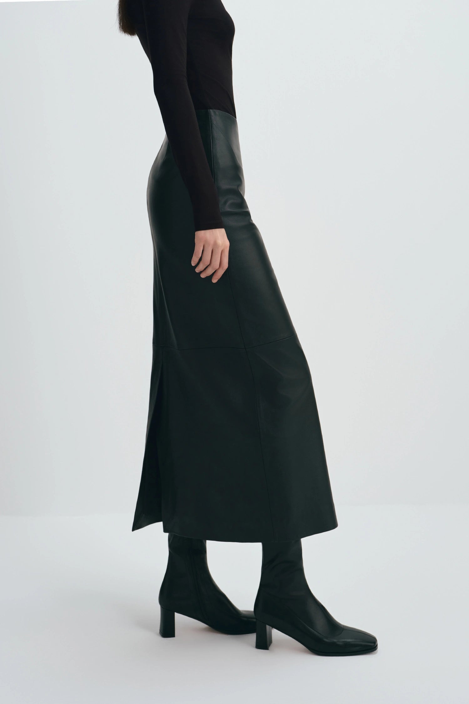 Sophie Rue Anais Leather Skirt - Black