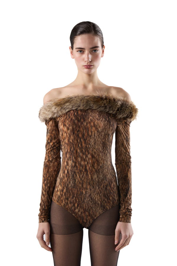 MM6 Maison Margiela Animal-Print Bodysuit