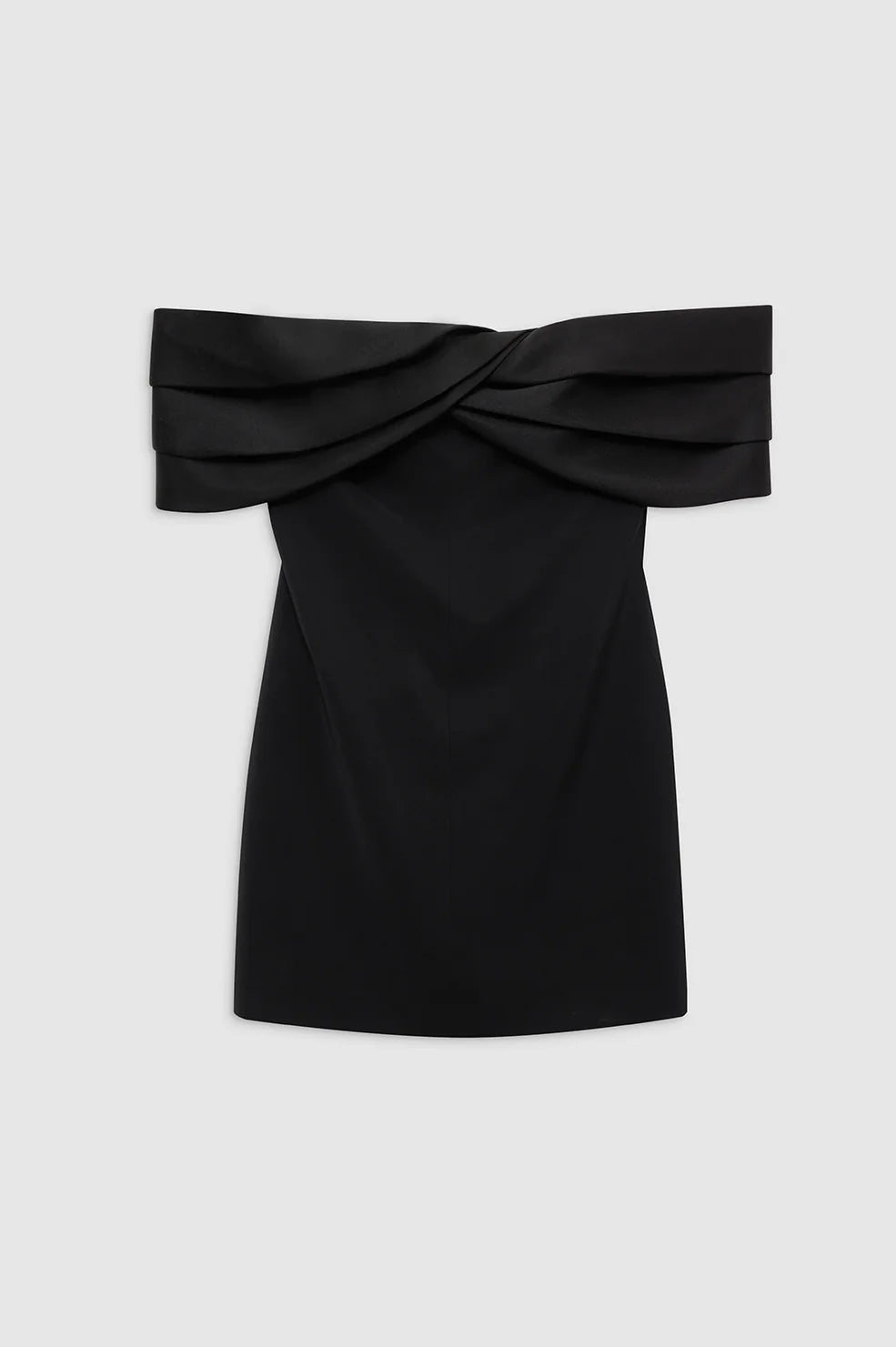 Anine Bing Satin Bow Strapless Fleur Dress - Black