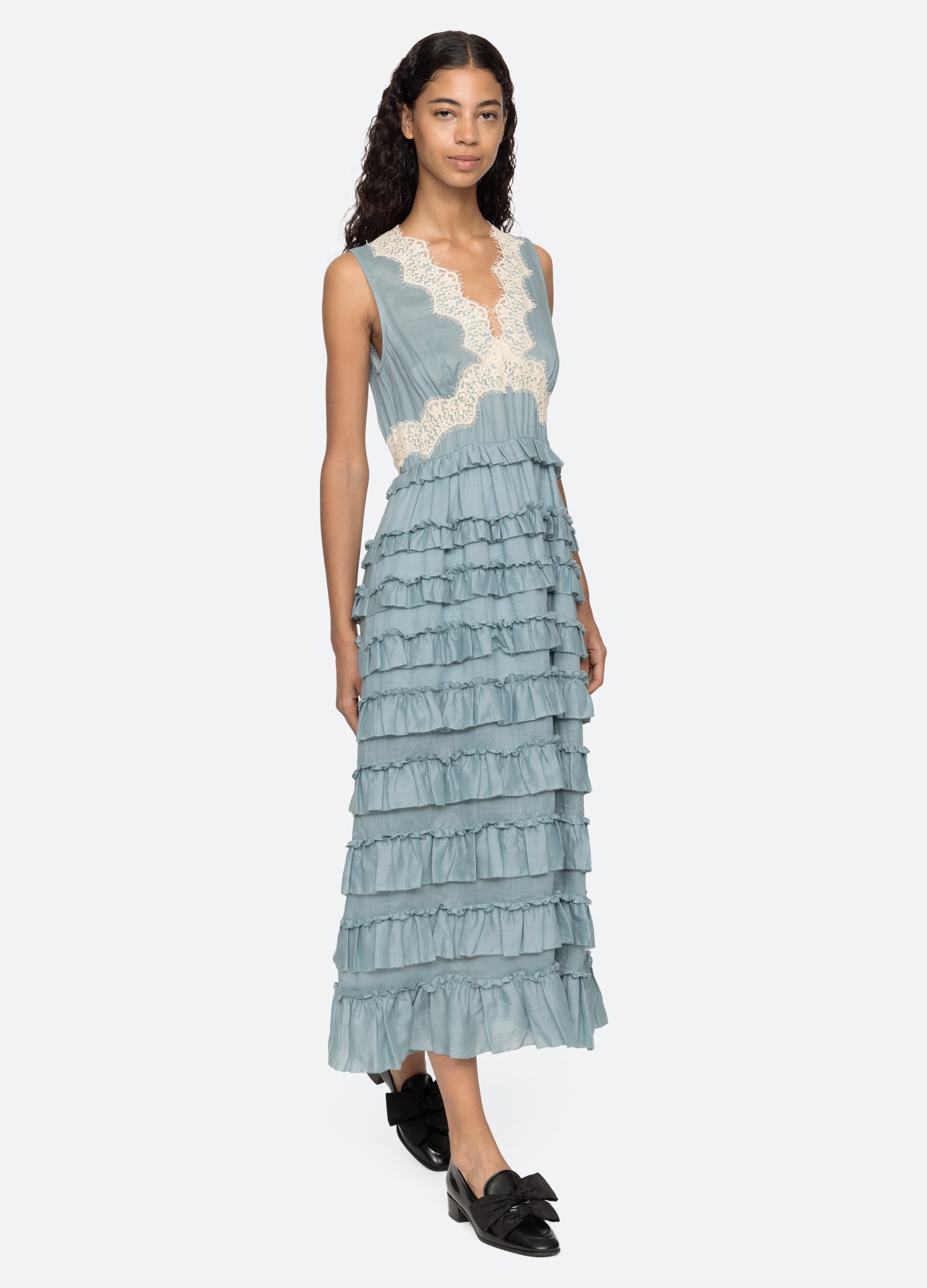 Sea NY Anise Dress - Blue/White