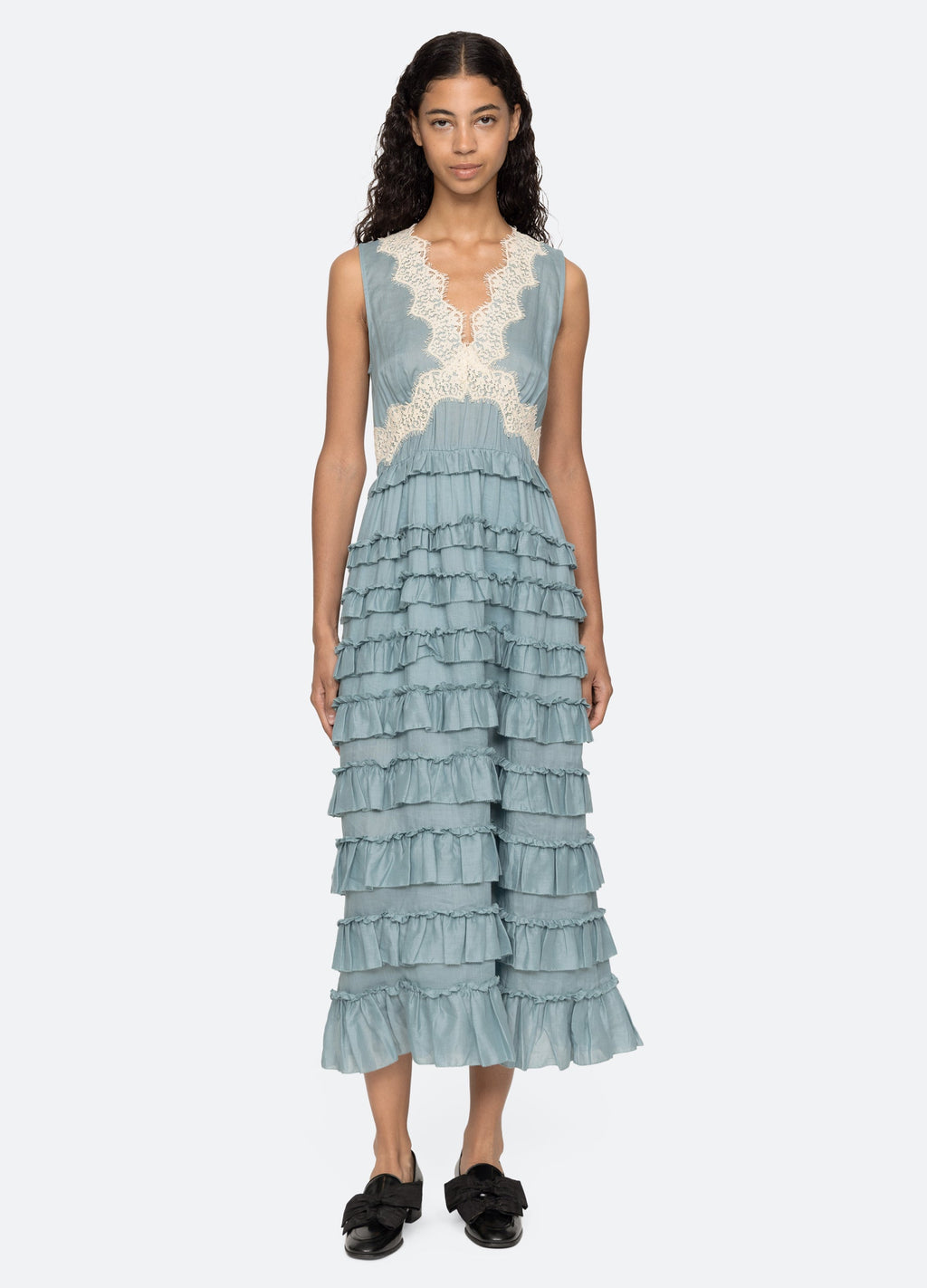 Sea NY Anise Dress - Blue/White