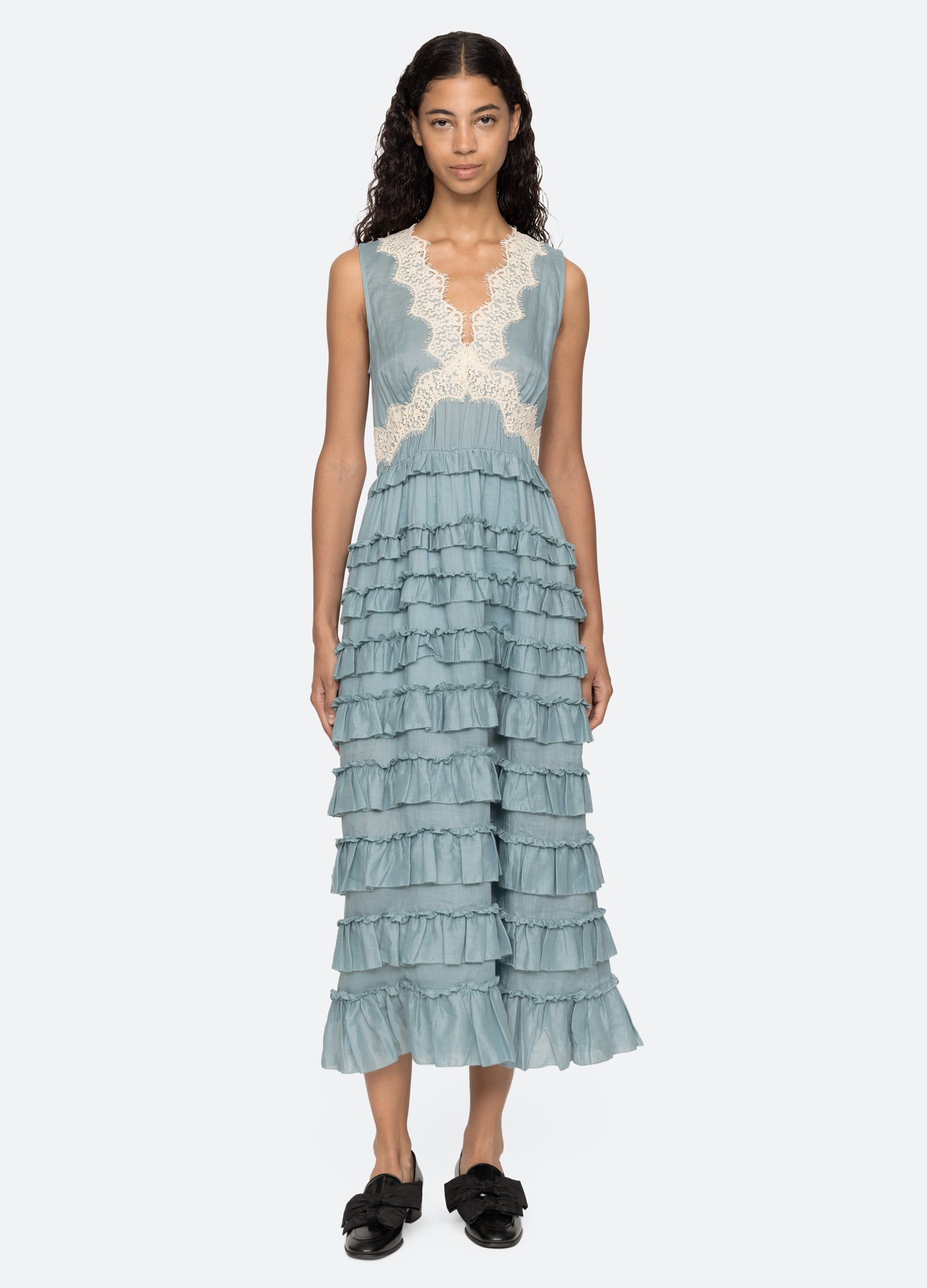 Sea NY Anise Dress - Blue/White