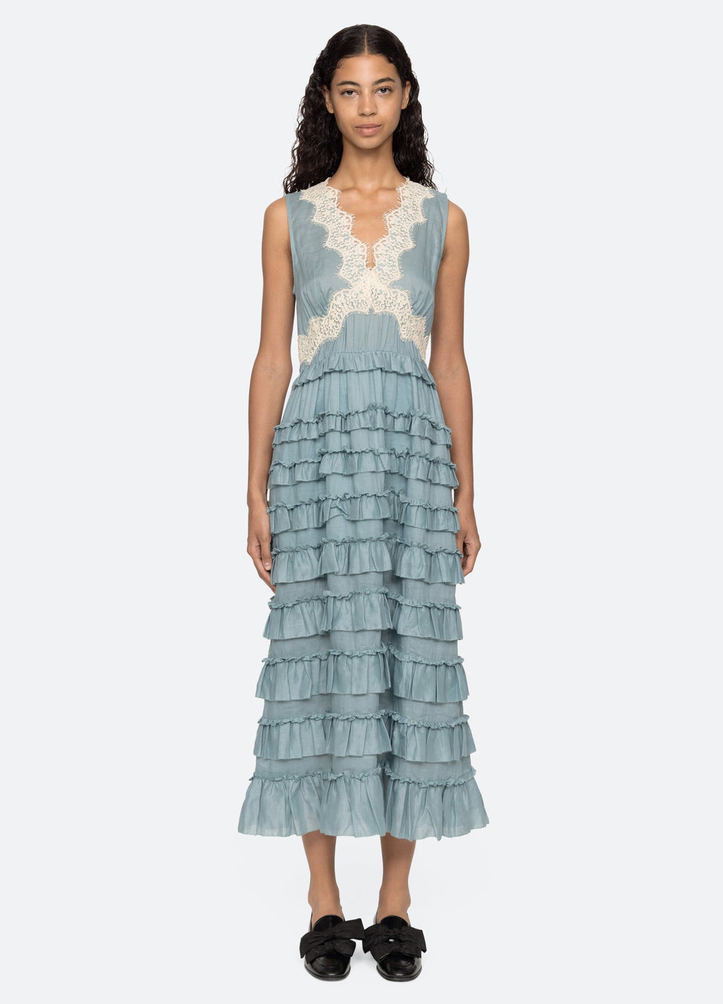 Sea NY Anise Dress - Blue/White