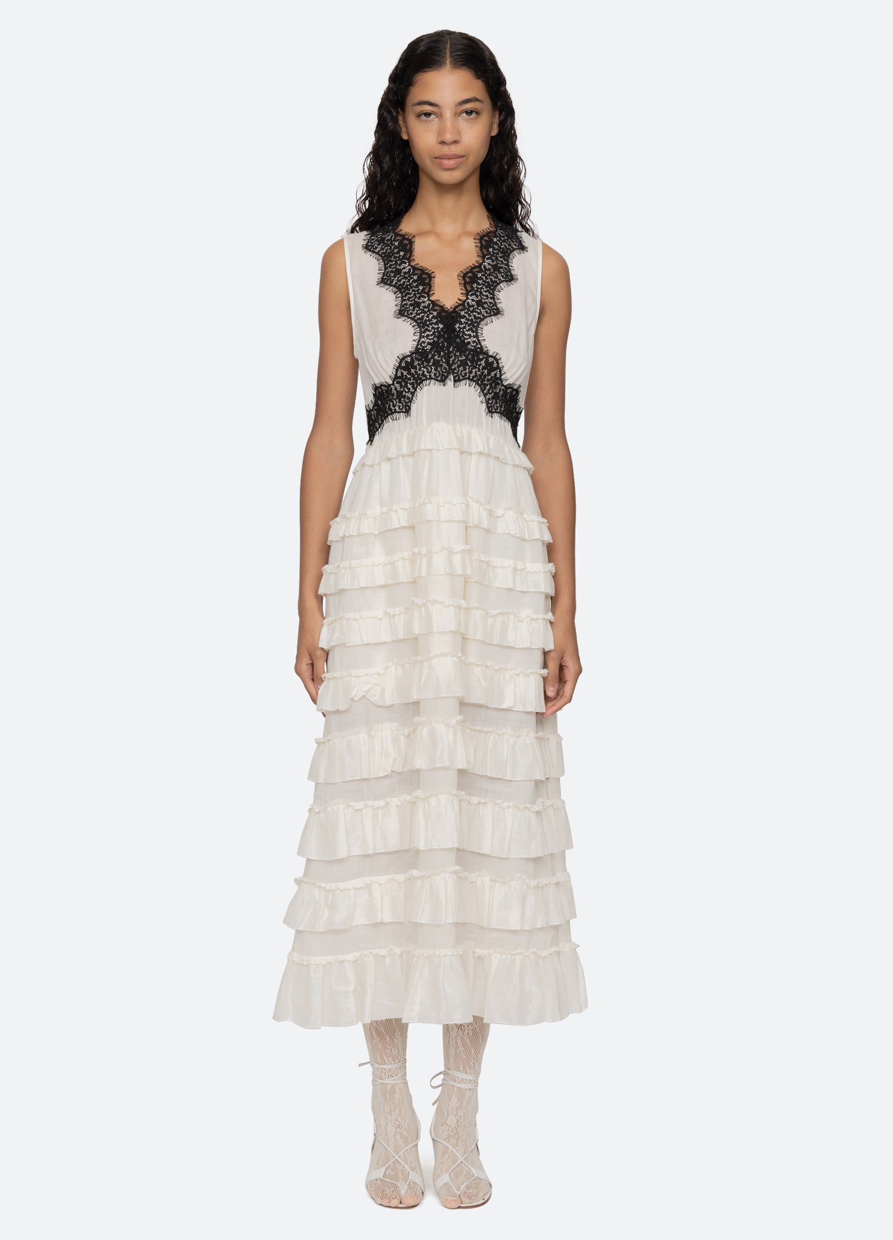 Sea NY Anise Dress - Blue/White