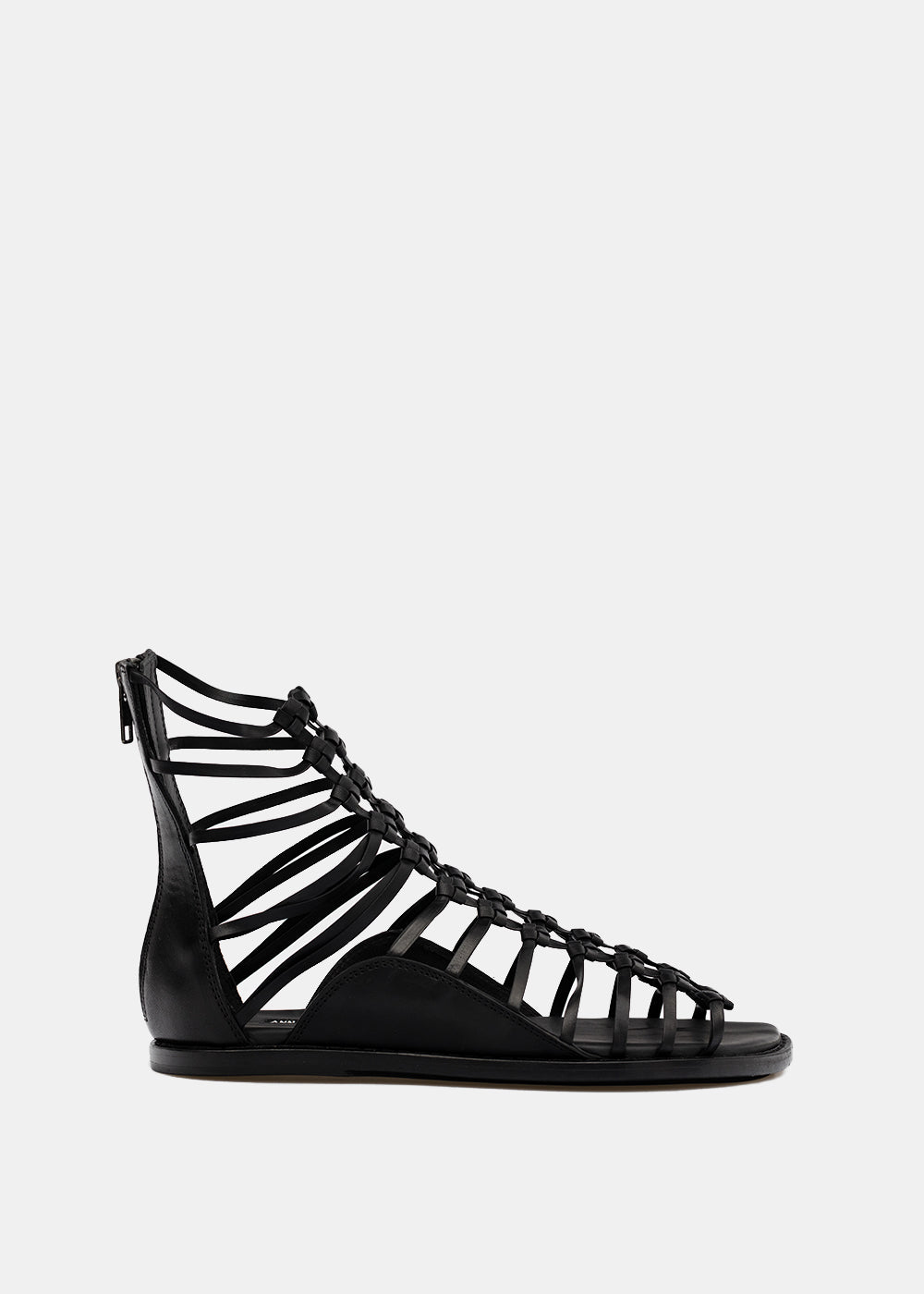Ann Demeulemeester Black Woven Strap Flats - Black