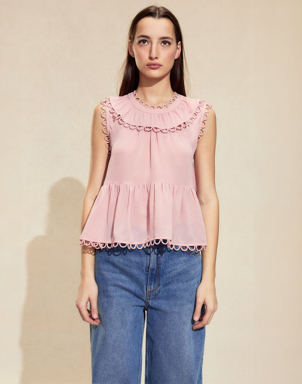 Cynthia Rowley Annabelle Sleeveless Blouse - Mauve