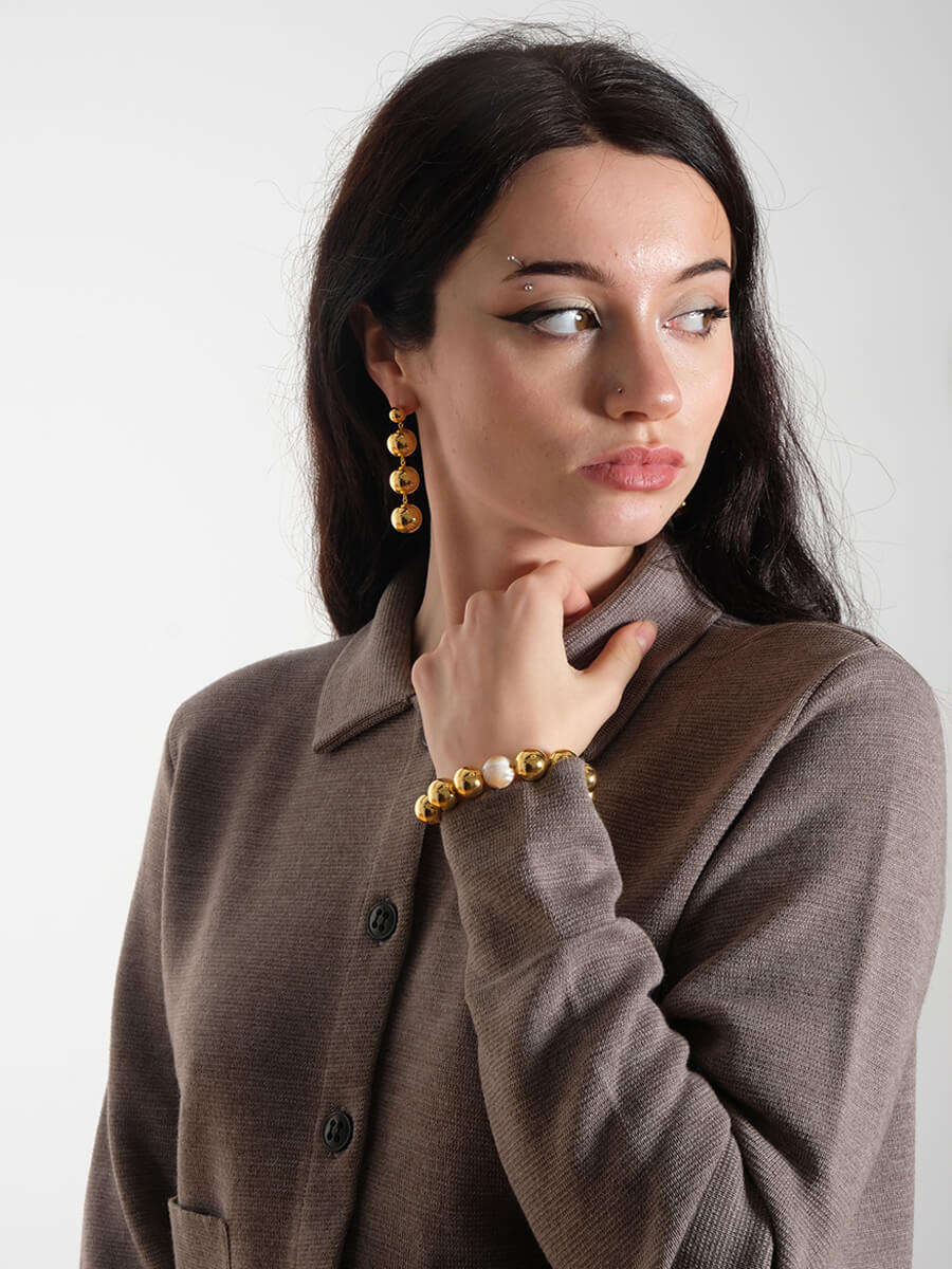 Anni Lu Hi Ho Gold Earrings