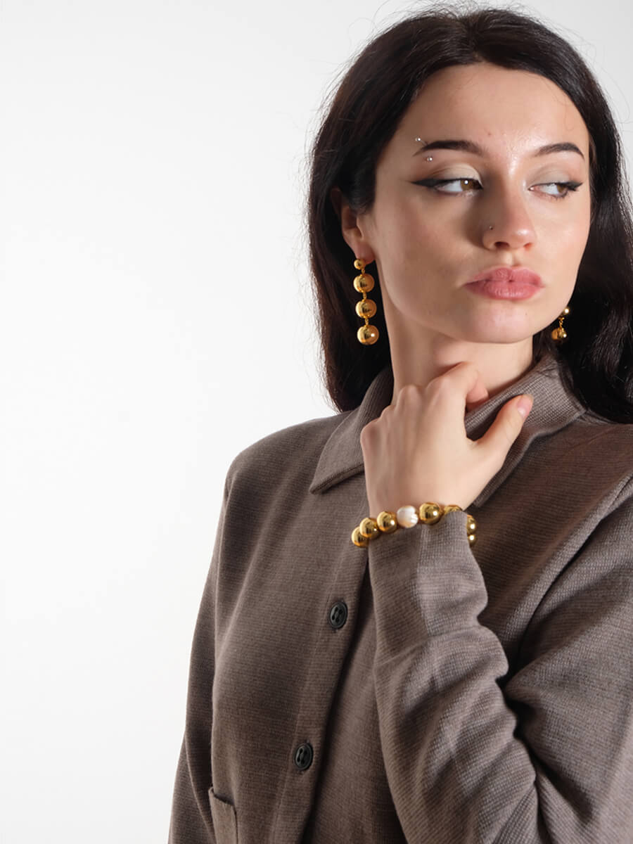 Anni Lu Hi Ho Gold Earrings