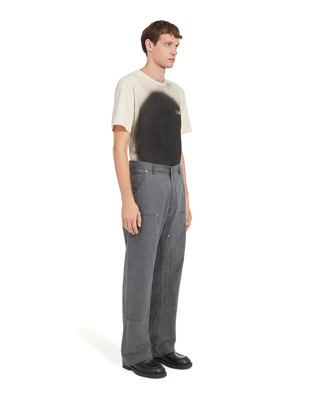 MM6 Maison Margiela Washed Cotton Workwear Trousers - Anthracite