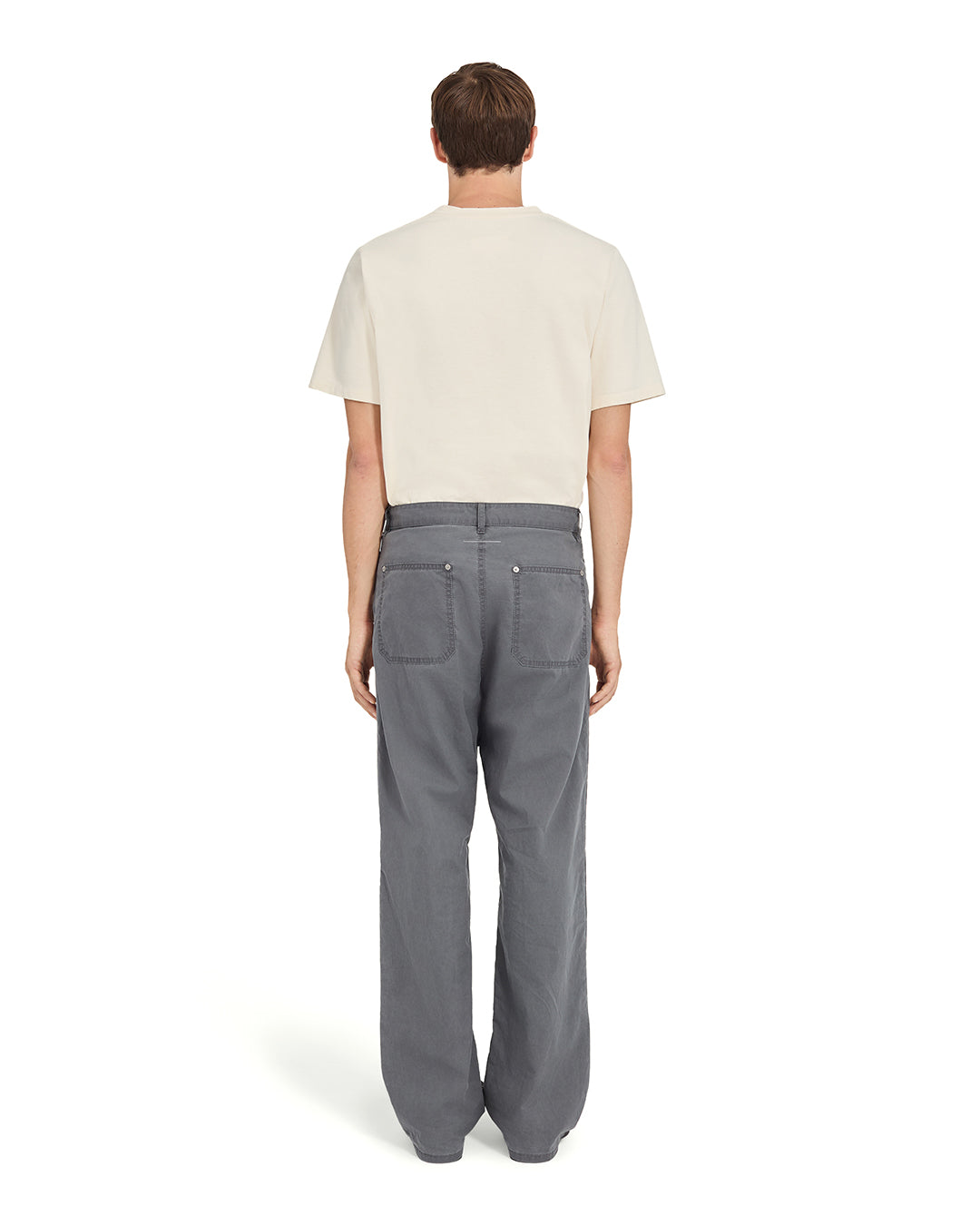 MM6 Maison Margiela Washed Cotton Workwear Trousers - Anthracite