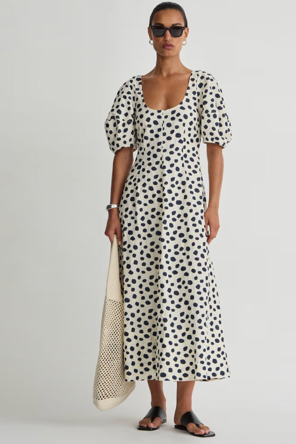 Apiece Apart Anni Scoop Maxi Dress - Yayoi Black & White