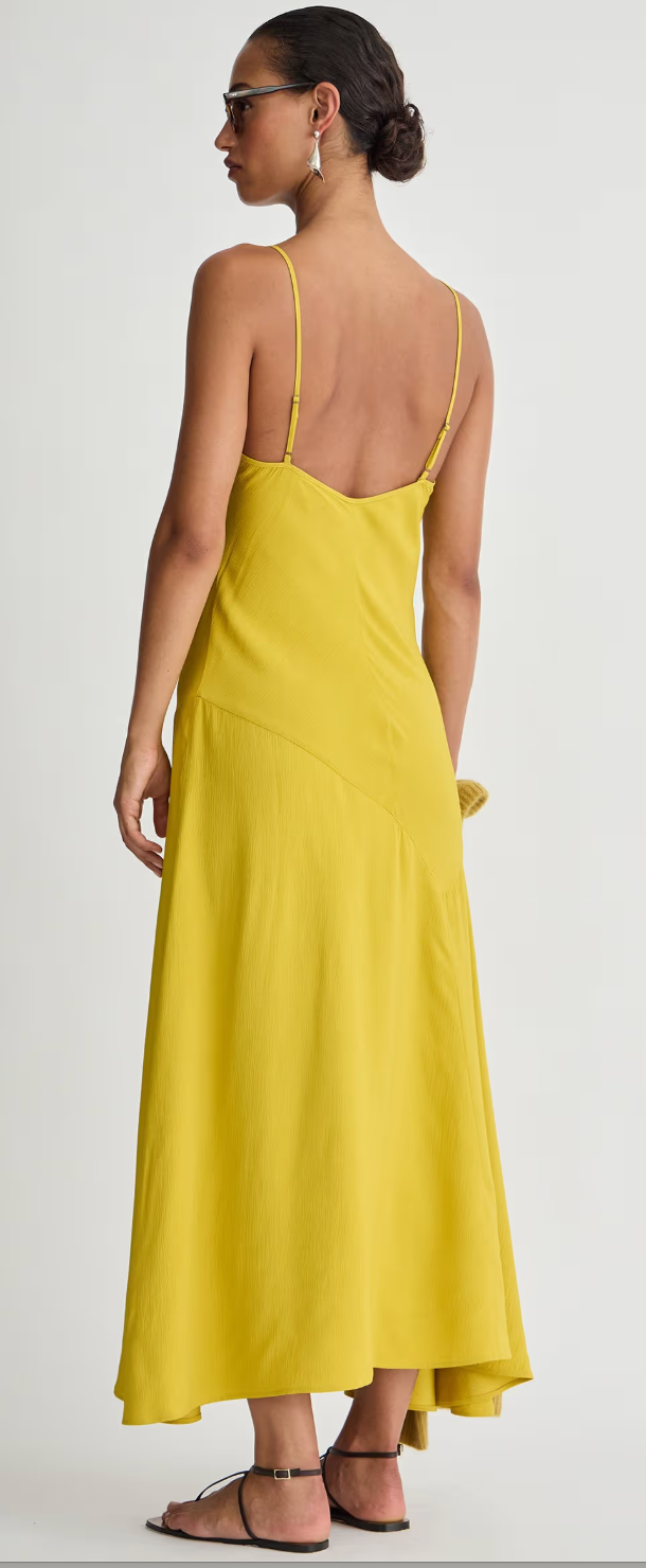 Apiece Apart Kasimira Bias Slip Dress - Goldenrod