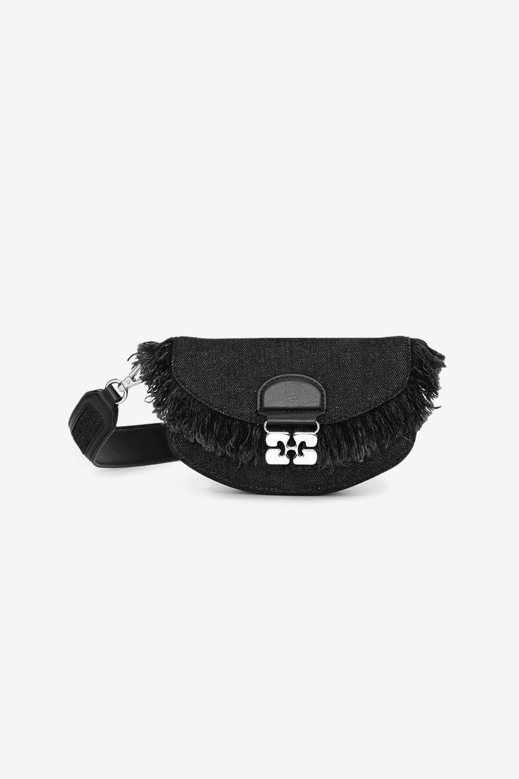 Ganni Apo-G Wallet Denim Raw Edge Wallet