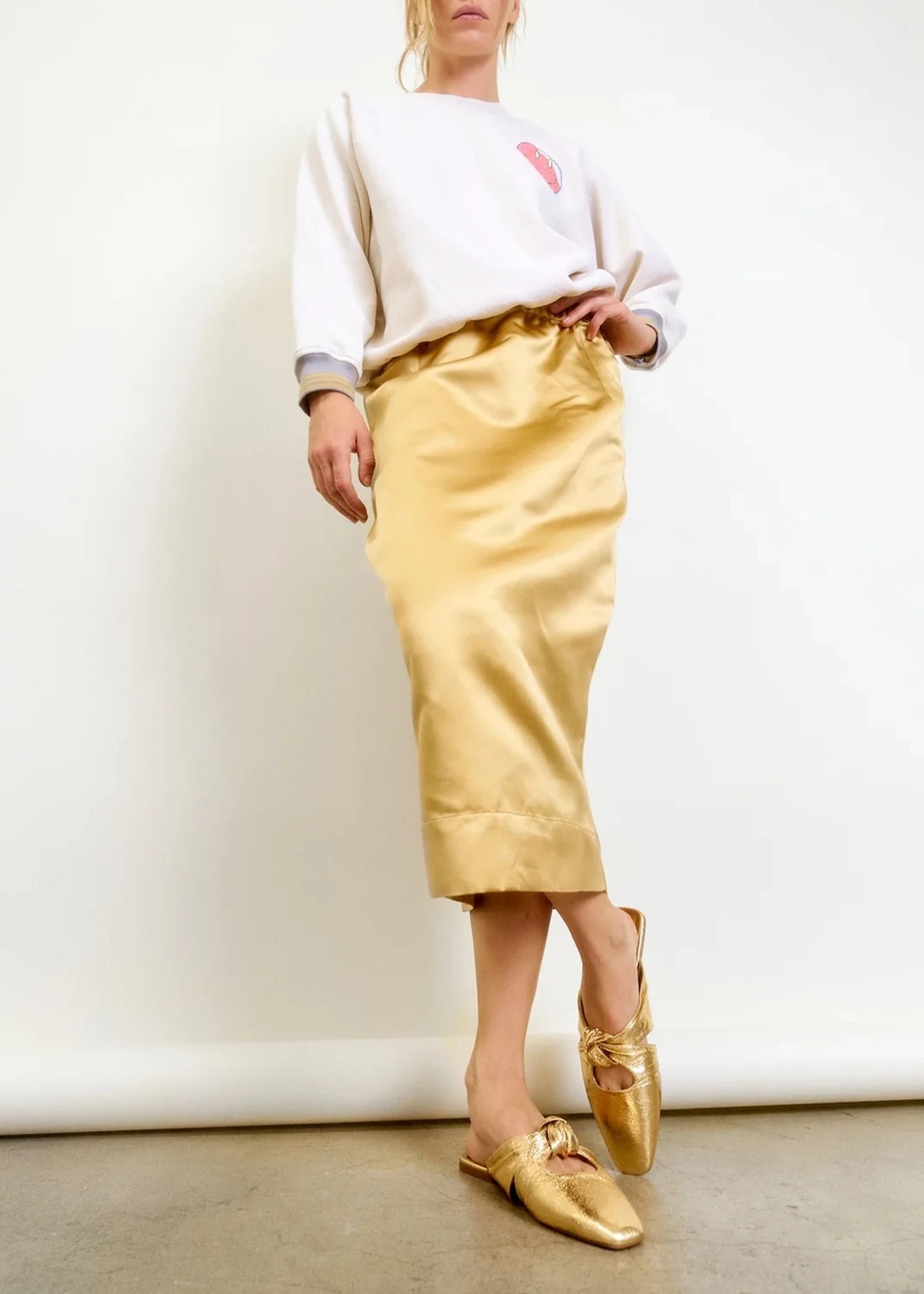 Aquarius Cocktail Le Pencil Skirt - Gold