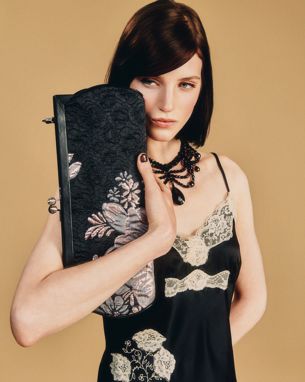 Anna Sui Arcadia Brocade East West Handbag