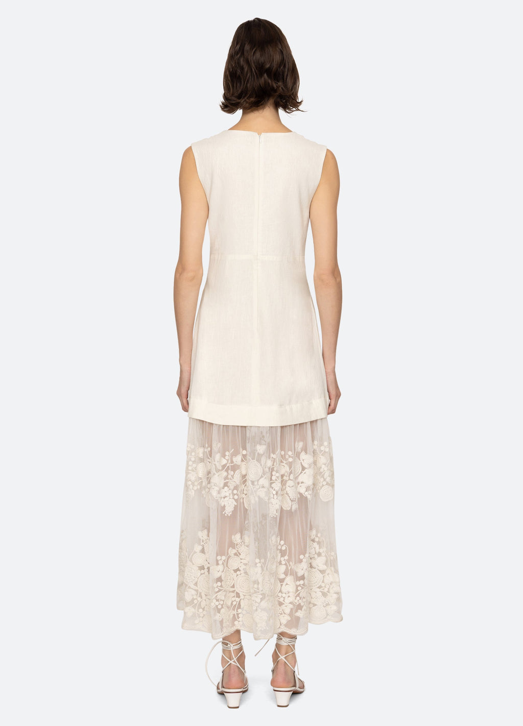 Sea NY Arielle V-Neck Dress - Cream