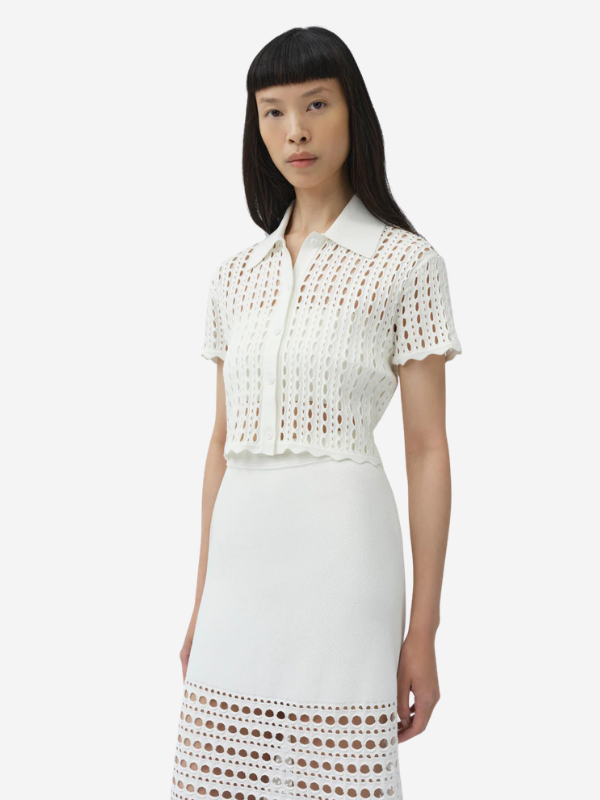 Jonathan Simkhai Arlan Open Stitch Camp Shirt