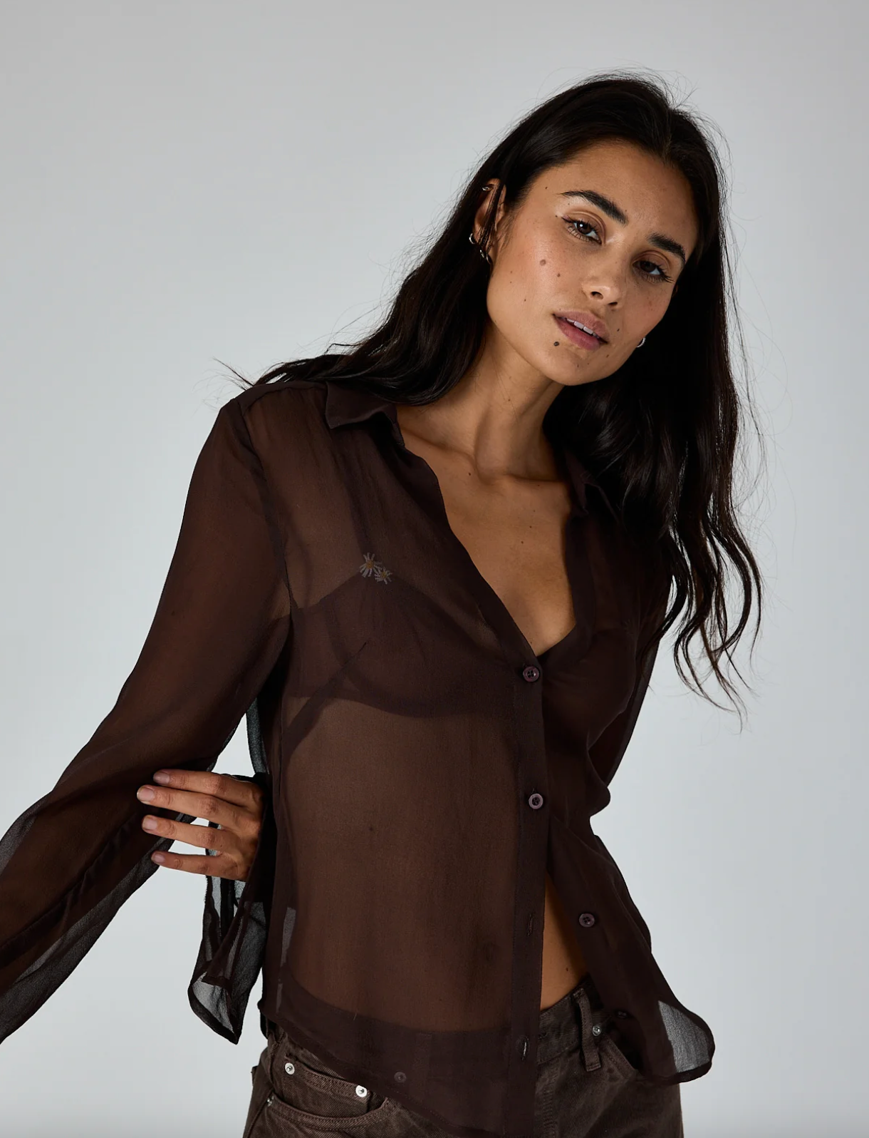 Asher Claire Collar Shirt - Iron