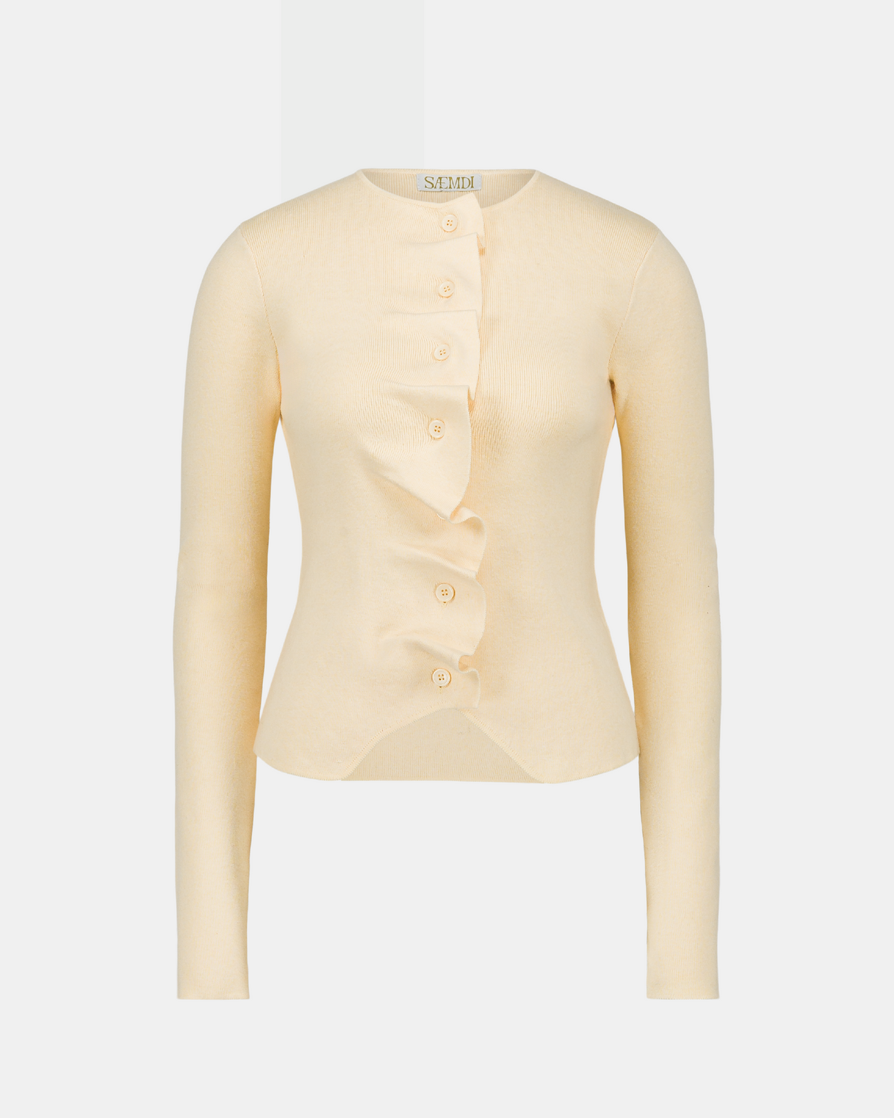 SAEMDI Asta Cardigan Top - Butter Yellow