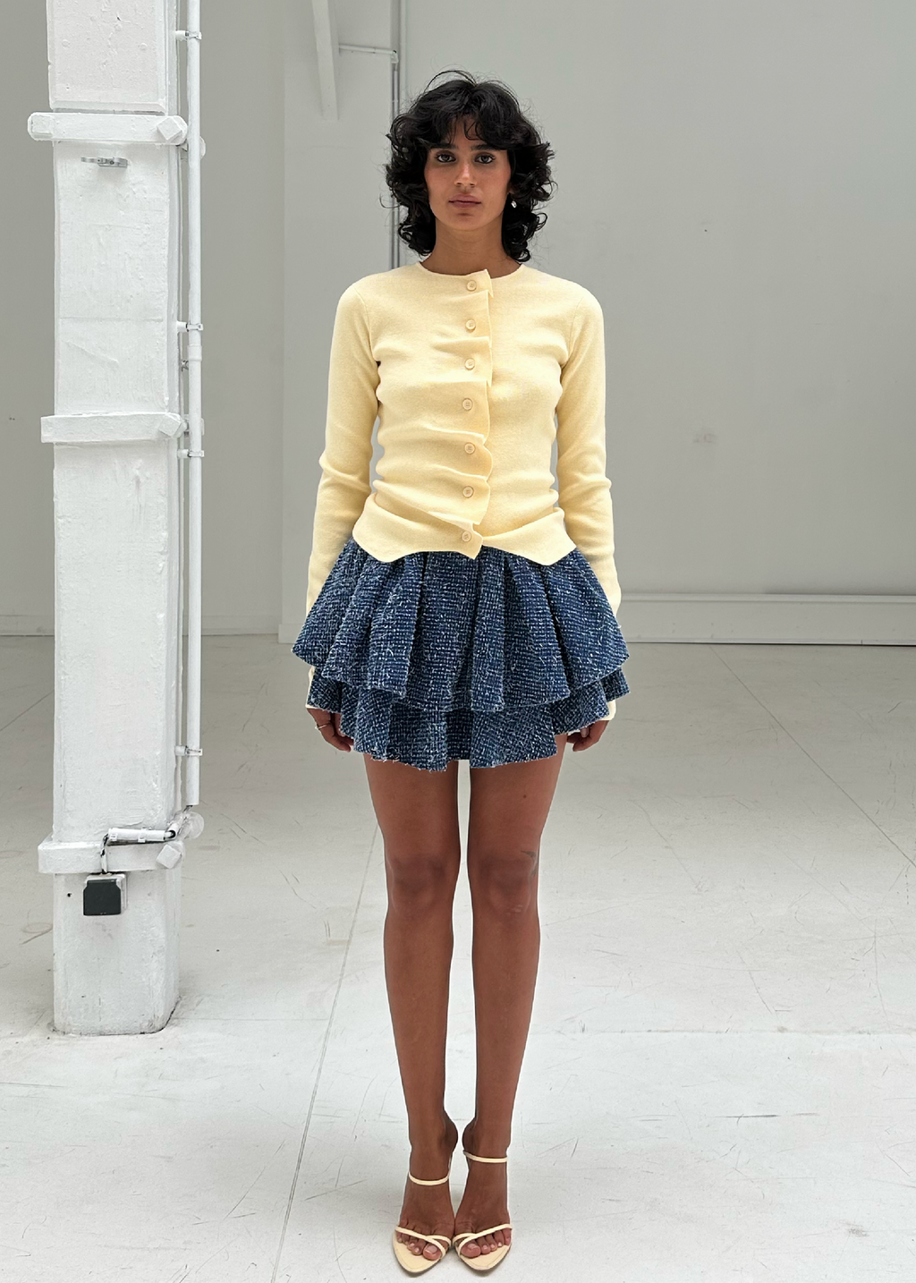 SAEMDI Asta Cardigan Top - Butter Yellow