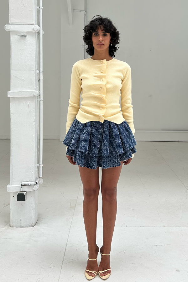 SAEMDI Asta Cardigan Top - Butter Yellow