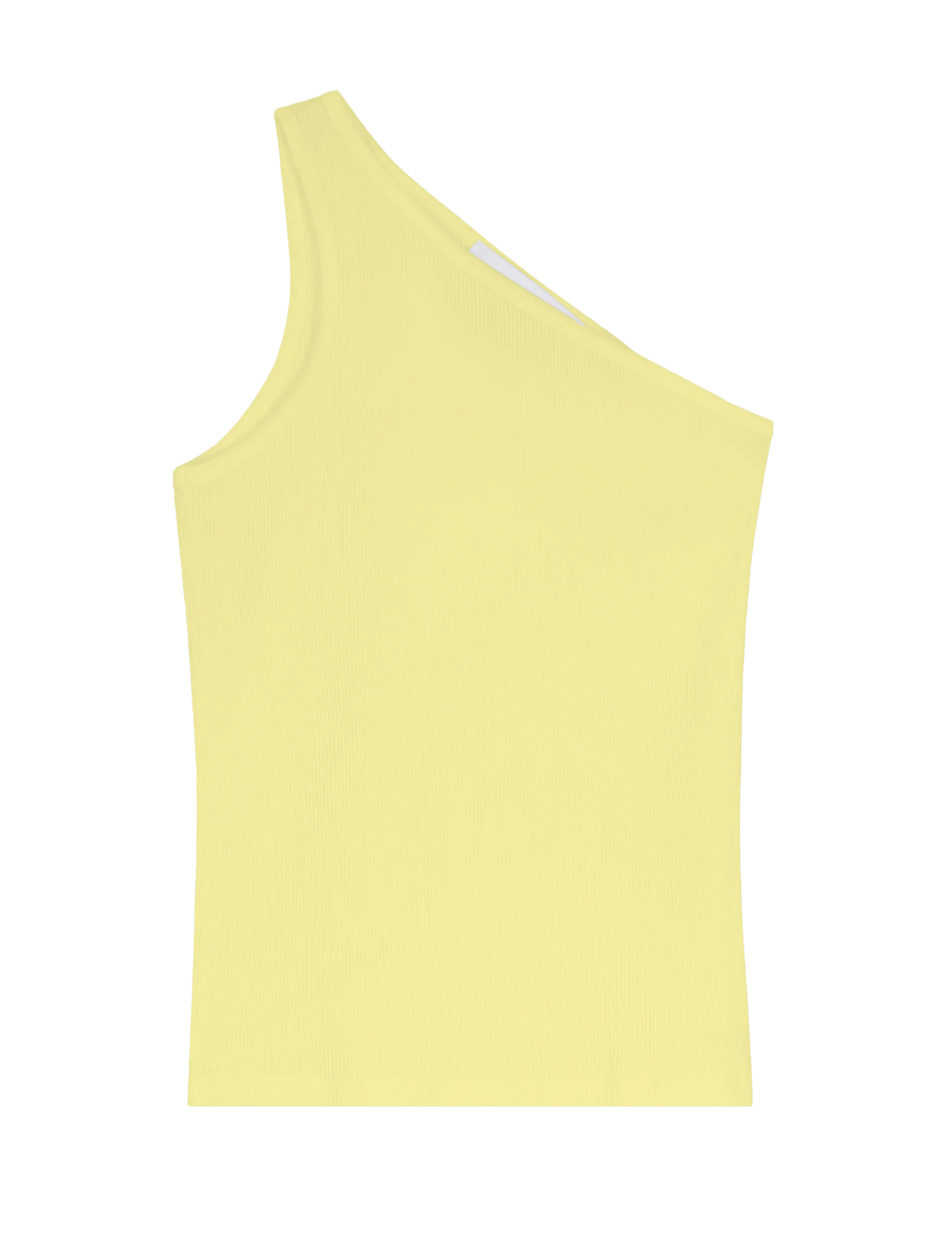 Rohe Asymmetrical Rib Top - Light Yellow