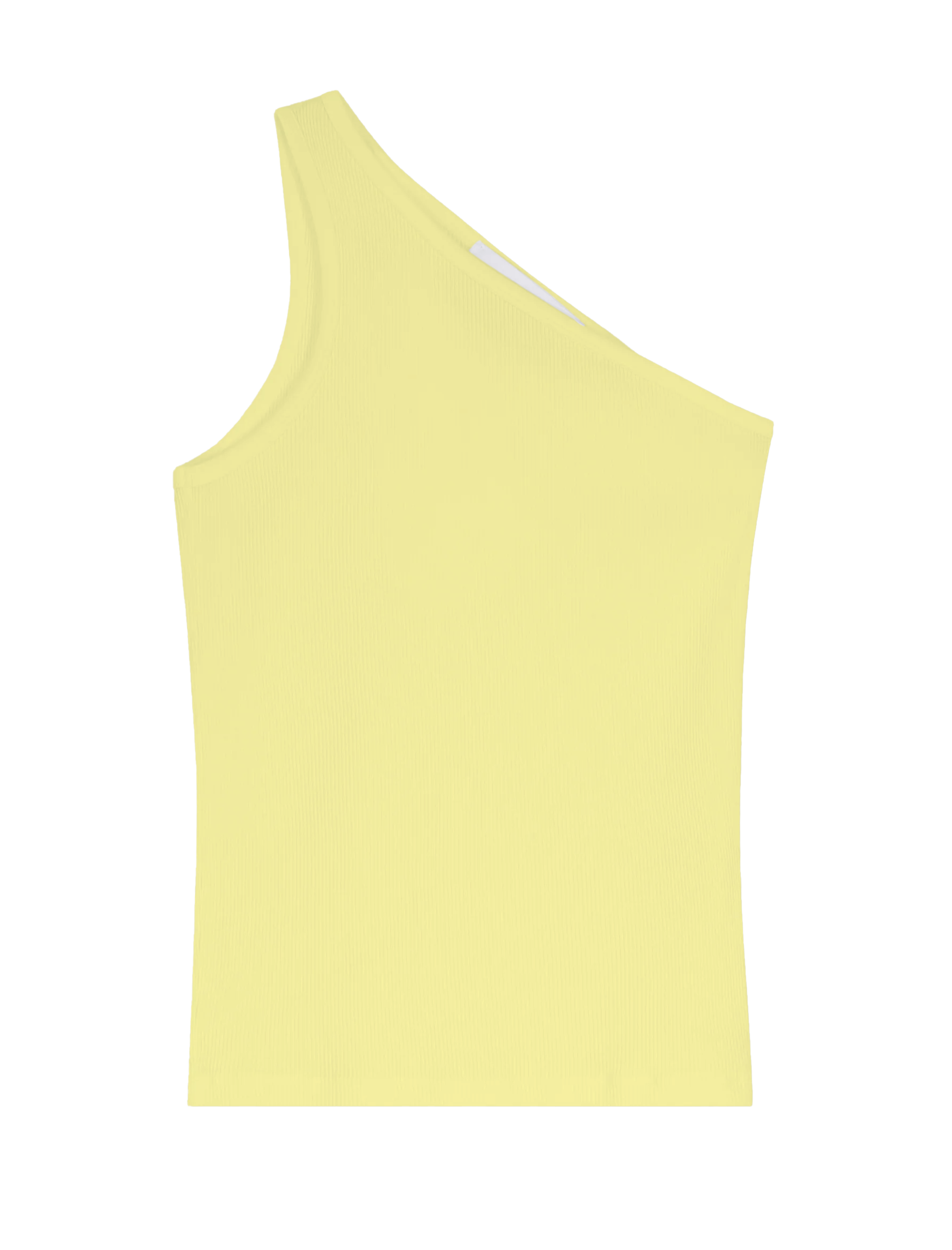 Rohe Asymmetrical Rib Top - Light Yellow