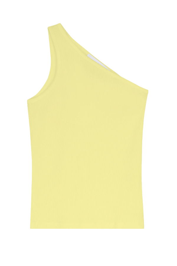Rohe Asymmetrical Rib Top - Light Yellow