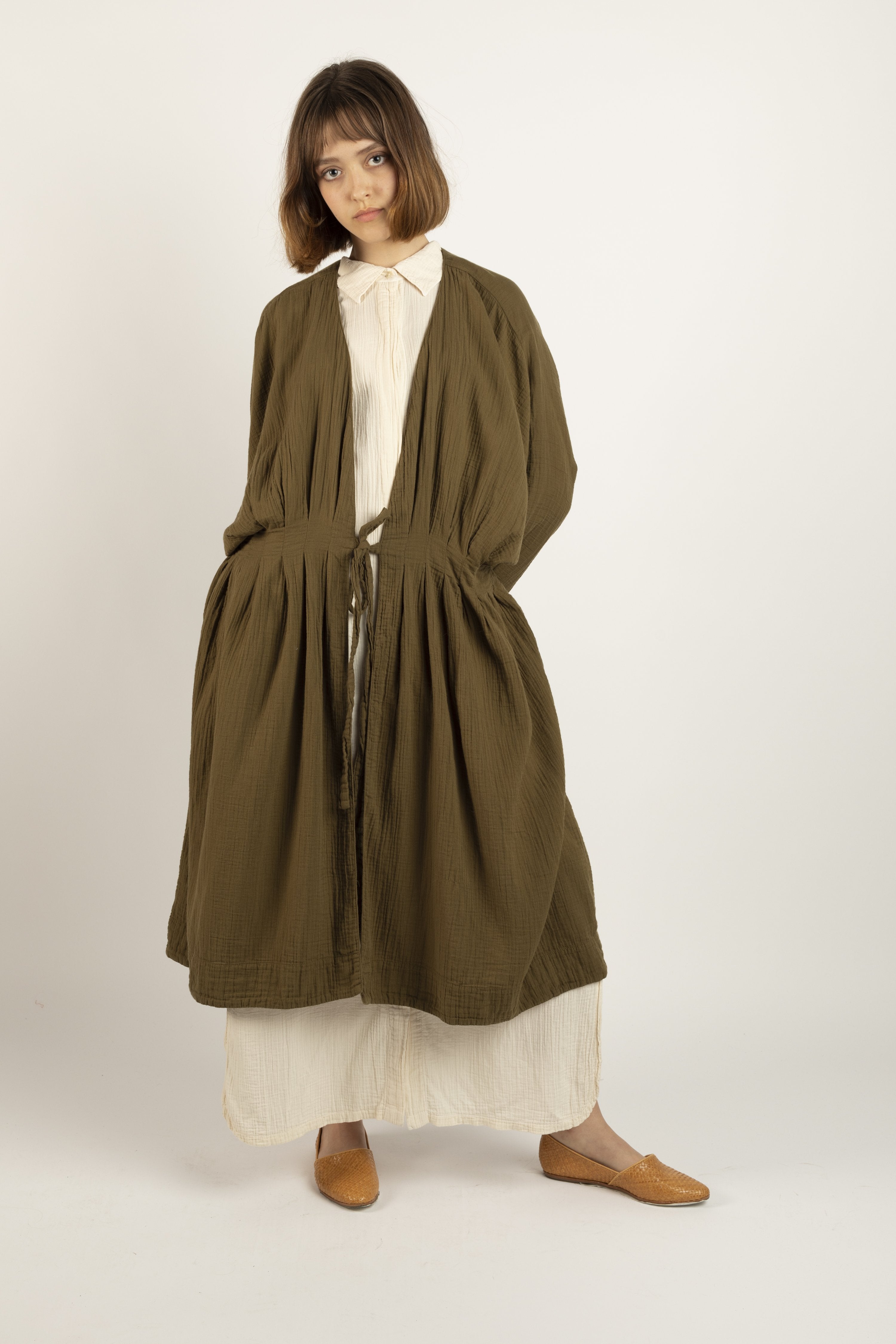 Atelier Delphine Zoe coat - kelp