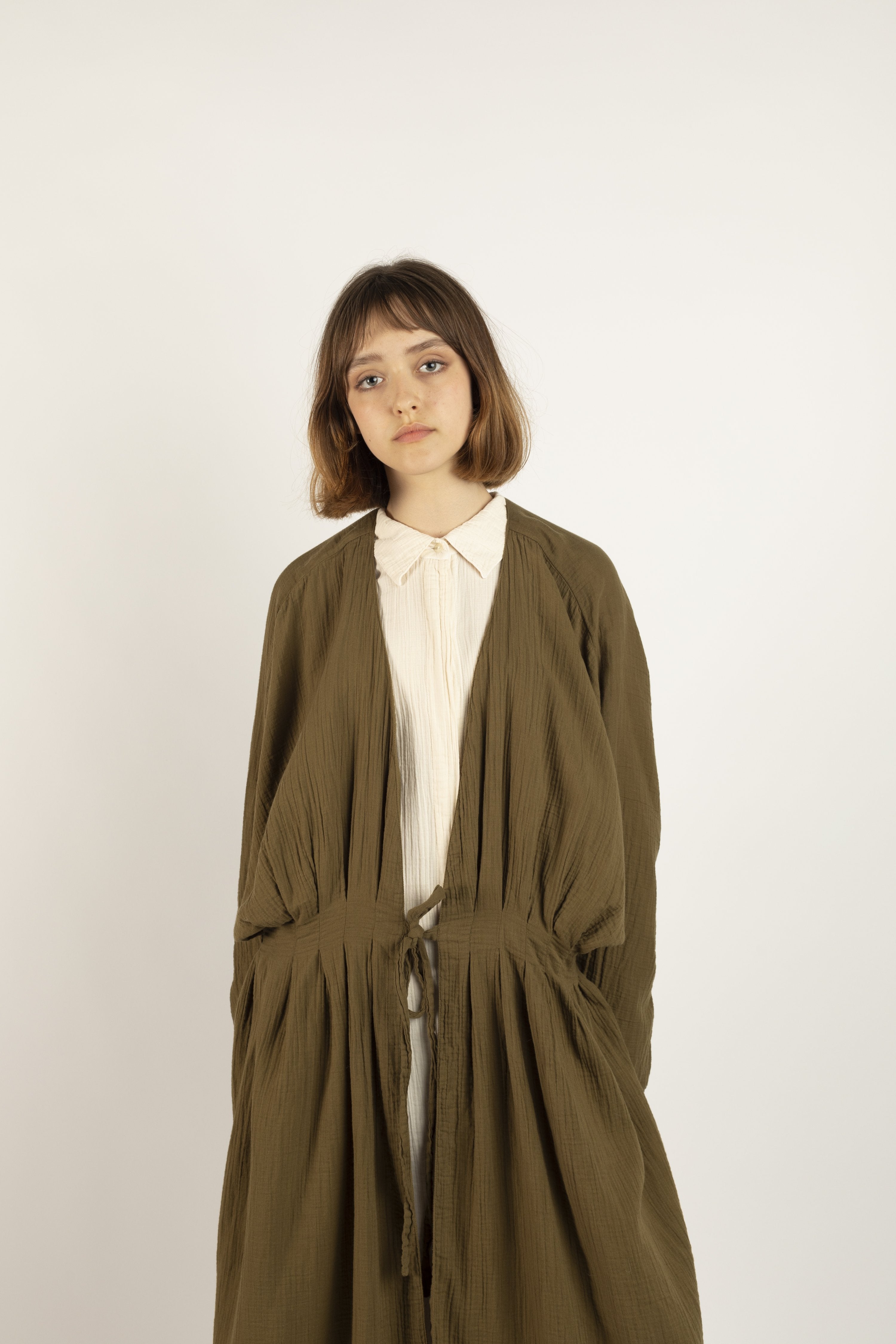 Atelier Delphine Zoe coat - kelp