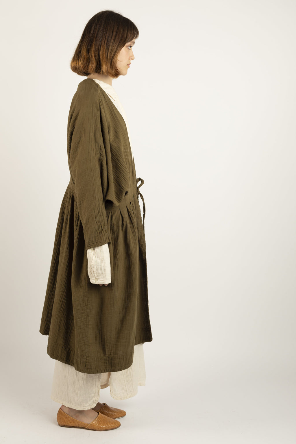Atelier Delphine Zoe coat - kelp
