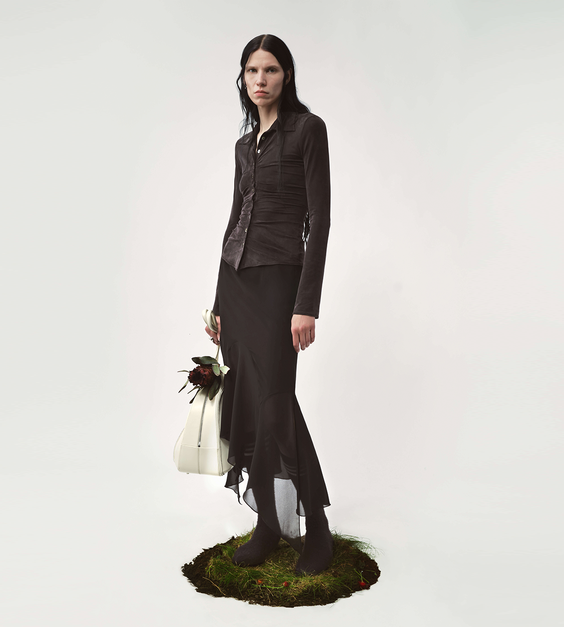 Avavav Kajsa Long Draped Skirt