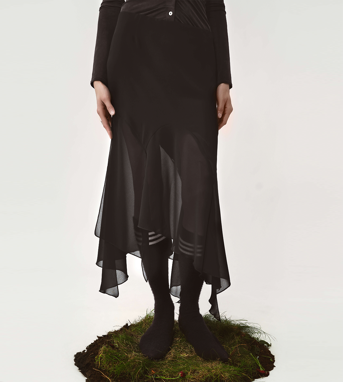 Avavav Kajsa Long Draped Skirt