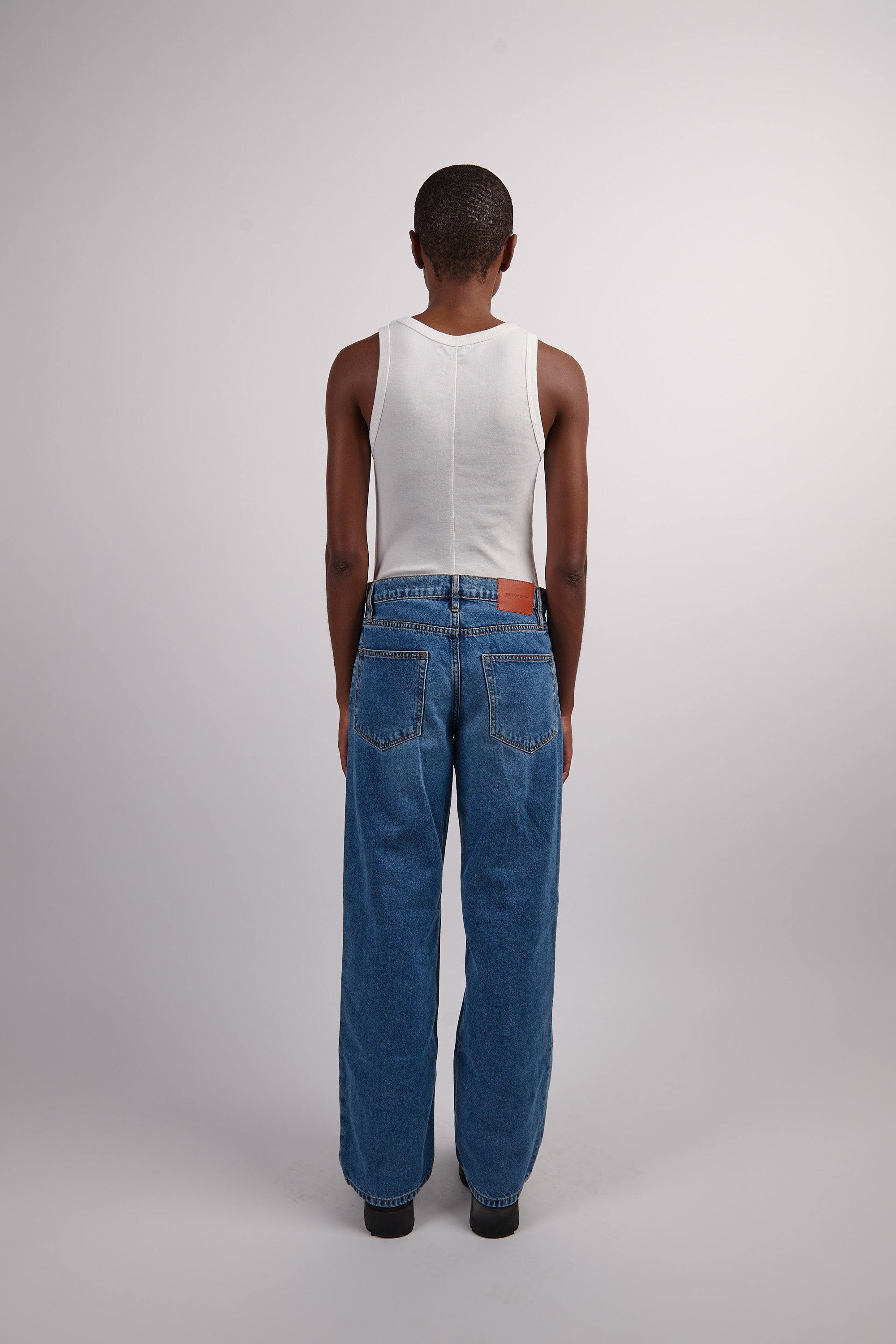 Outland Denim Avril Low Slouchy Wide Leg Jean - Moment Mid Blue