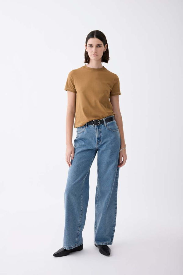 Outland Denim Avril Mid Slouchy Wide Jean - Heirloom