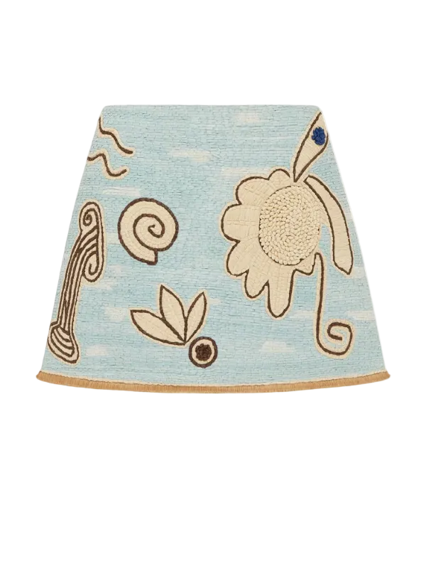 ALEMAIS Azar Raffia Skirt