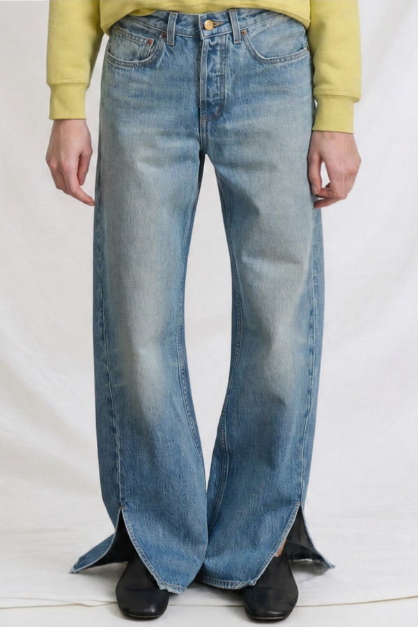 B Sides Shell Vintage Wash Charlot Split Hem Jean
