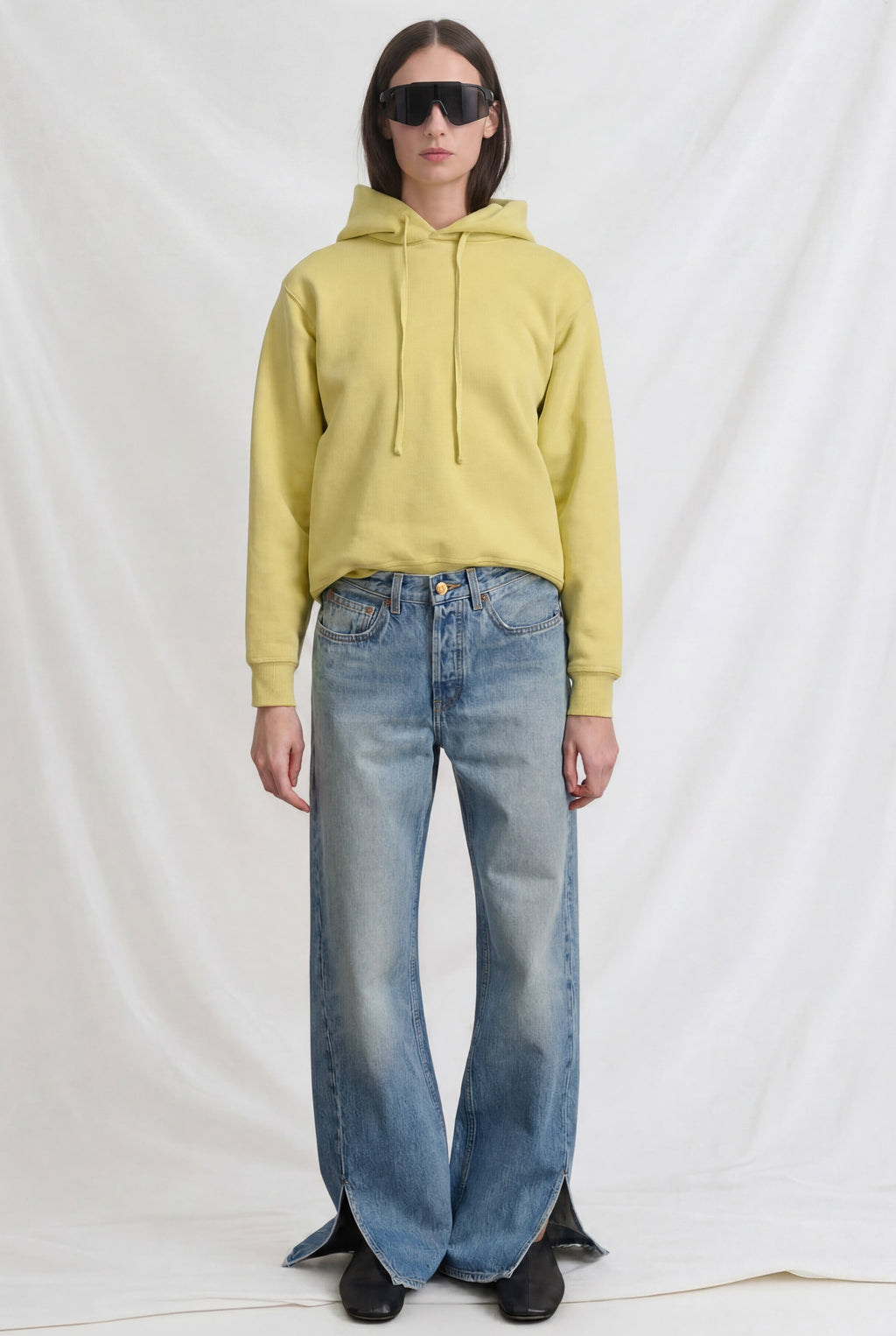 B Sides Shell Vintage Wash Charlot Split Hem Jean
