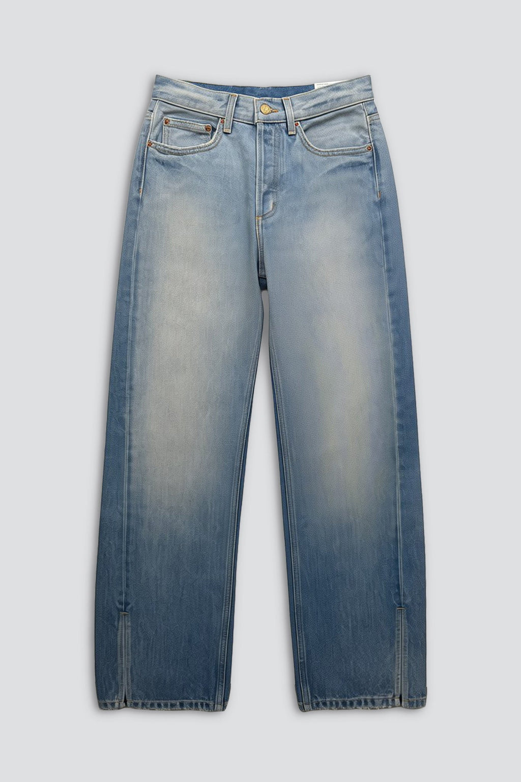 B Sides Shell Vintage Wash Charlot Split Hem Jean
