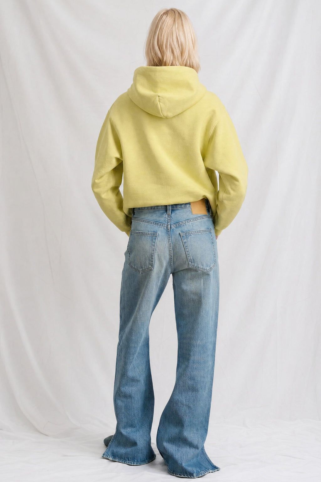 B Sides Shell Vintage Wash Charlot Split Hem Jean