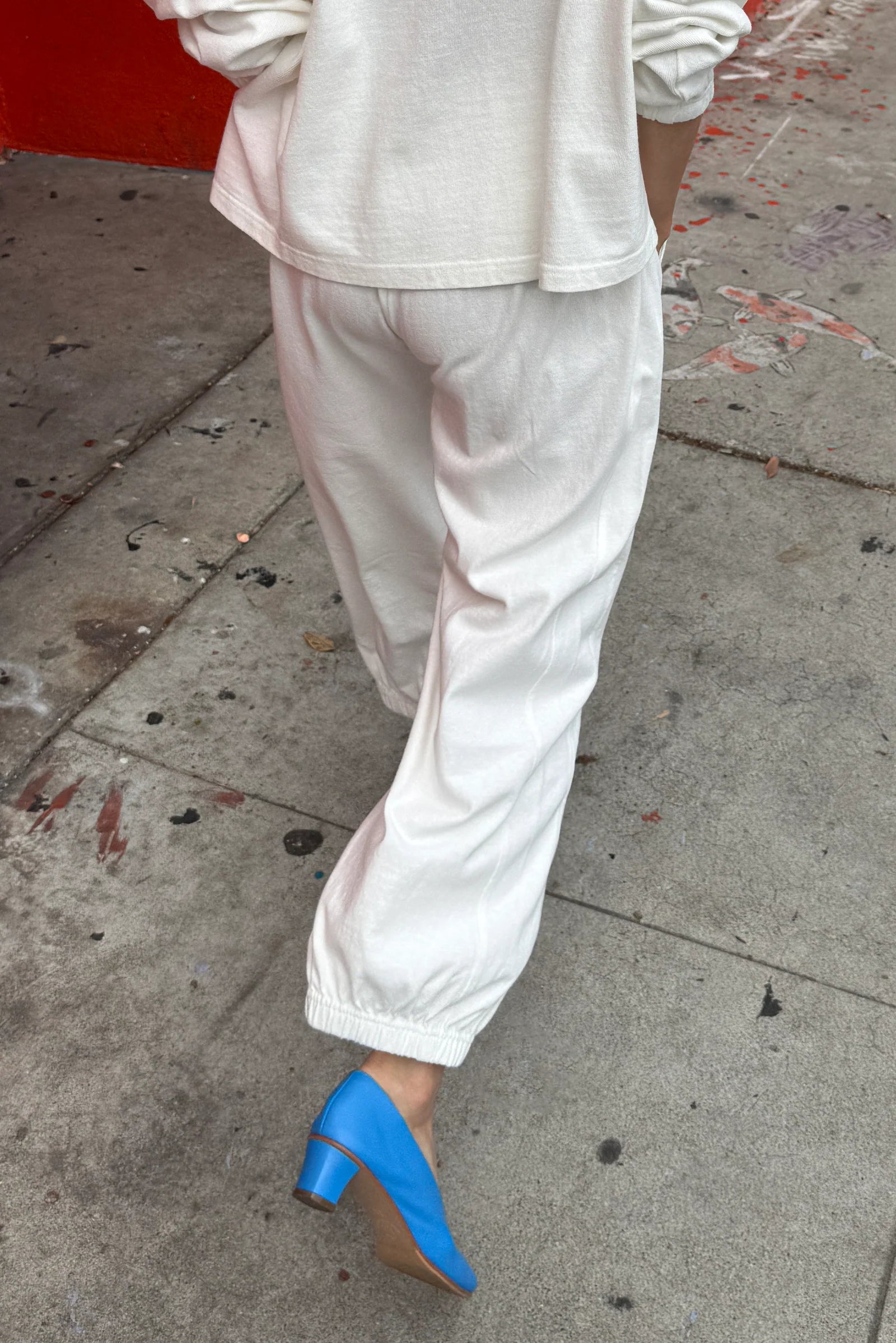 Le Bon Shoppe Balloon Pants - White Cotton