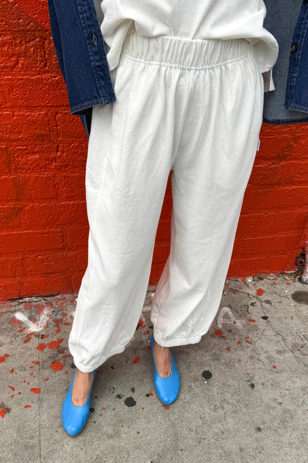 Le Bon Shoppe Balloon Pants - White Cotton