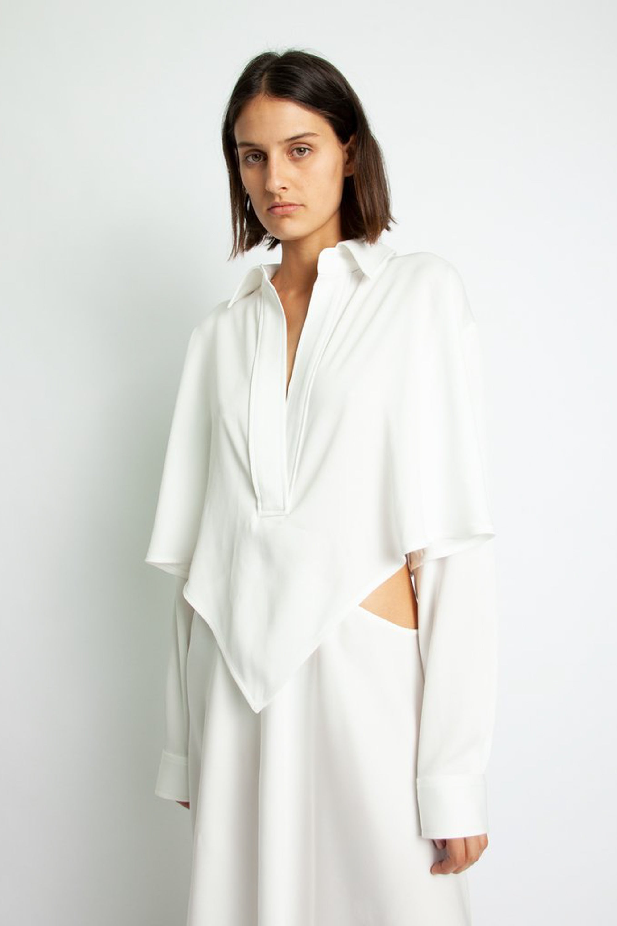 Christopher Esber Bandana Scarf Shirt Dress - Natural