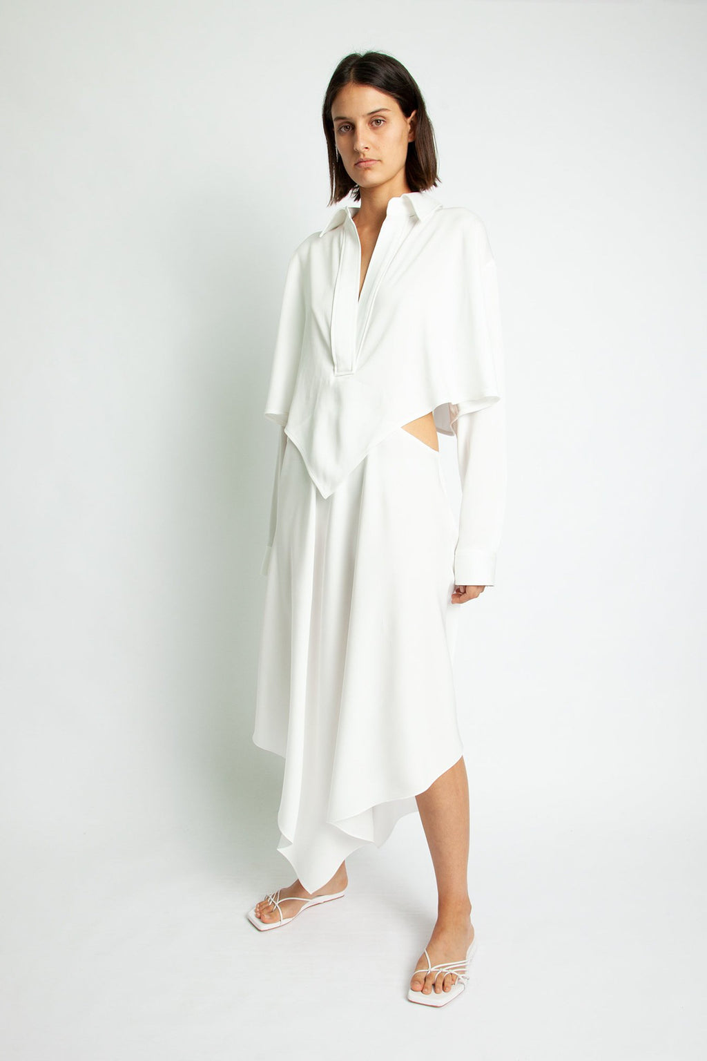 Christopher Esber Bandana Scarf Shirt Dress - Natural