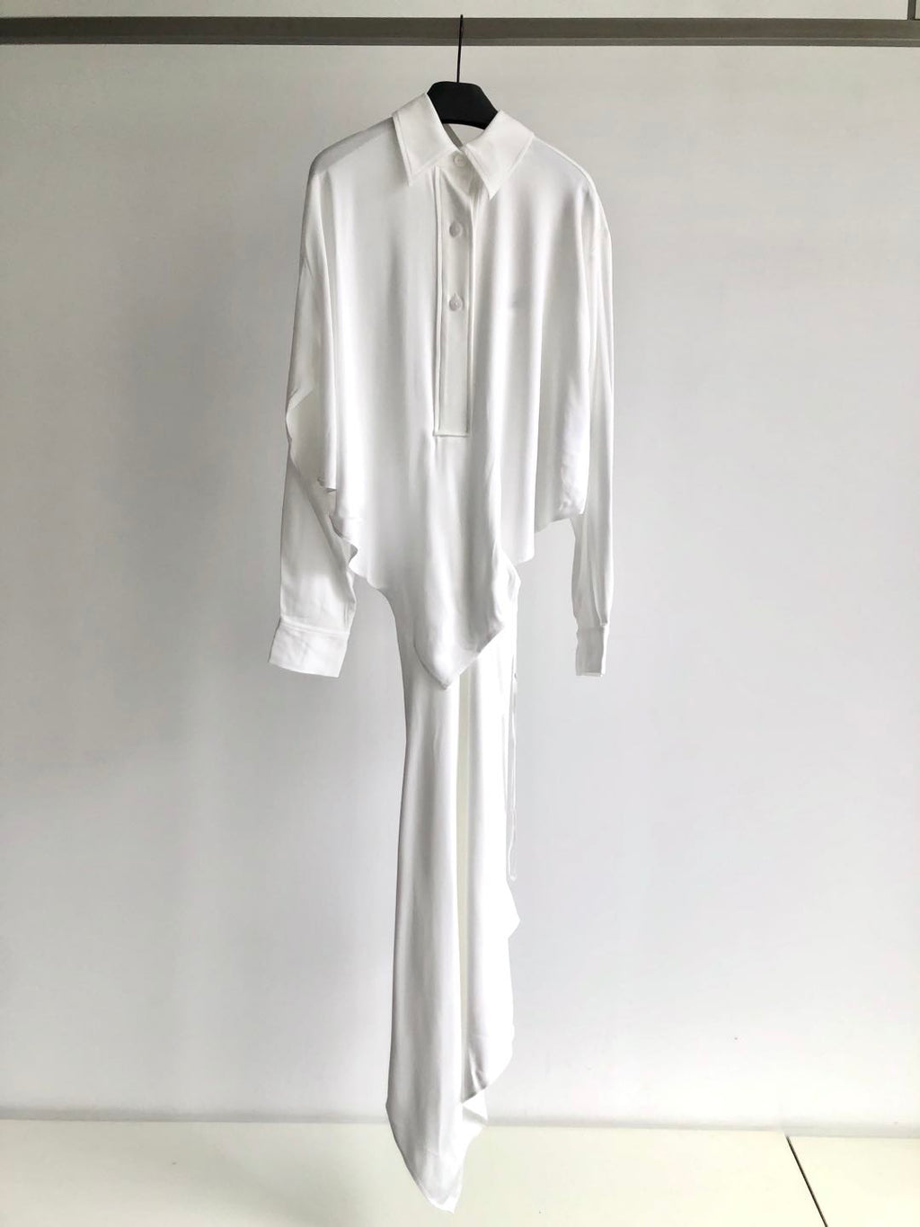 Christopher Esber Bandana Scarf Shirt Dress - Natural